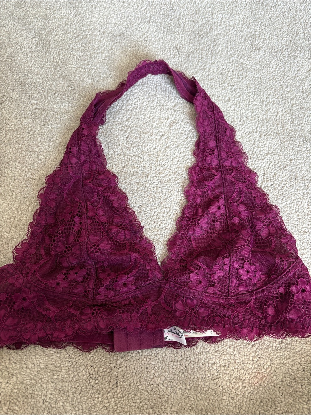 Free People Lace Halter Bralette